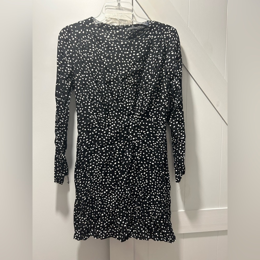 & Other Stories Black Polka Dot Dress Size 6